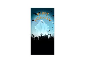 Painel De Festa Vertical 1,00 x 2,00 - Halloween Fantasma Tenebroso 043