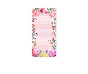 Painel De Festa Vertical 1,00 x 2,00 - Listras E Floral Rosa 015