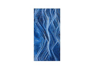 Painel De Festa Vertical 1,00 x 2,00 - Happy Birthday Azul e Dourado 194