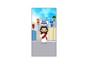 Painel De Festa Vertical 1,00 x 2,00 - Super Jesus 004
