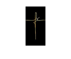 Painel De Festa Vertical 1,00 x 2,00 - Preto com Fé Dourado 013