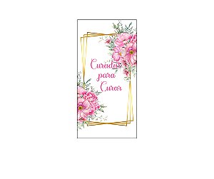 Painel De Festa Vertical 1,00 x 2,00 - Curadas Para Curar Floral Rosa 027