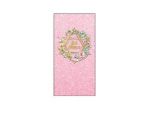 Painel De Festa Vertical 1,00 x 2,00 - Bat Mitzvá Judaico Rosa com Dourado 061