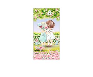Painel De Festa Vertical 1,00 x 2,00 - Jardim de Bonecas Floral 009