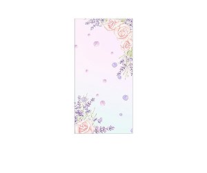 Painel De Festa Vertical 1,00 x 2,00 - Jardim com Flores de Lavanda 015