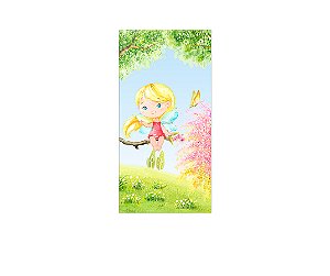 Painel De Festa Vertical 1,00 x 2,00 - Jardim Fadinha Cute 017