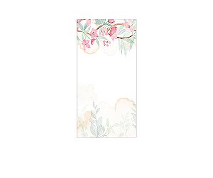 Painel De Festa Vertical 1,00 x 2,00 - Jardim Flores Aquarela 020