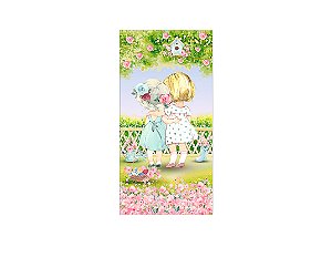 Painel De Festa Vertical 1,00 x 2,00 - Bonecas Jardim Floral 042