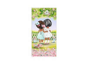 Painel De Festa Vertical 1,00 x 2,00 - Jardim Bonecas Cute 044