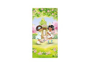 Painel De Festa Vertical 1,00 x 2,00 - Jardim de Bonecas 045
