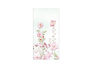 Painel De Festa Vertical 1,00 x 2,00 - Jardim Rosa e Verde Aquarela 056