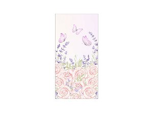 Painel De Festa Vertical 1,00 x 2,00 - Jardim de Lavanda com Borboletas 058