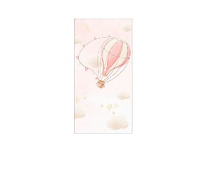 Painel De Festa Vertical 1,00 x 2,00 - Balão Aquarela Rosa com Bege 006