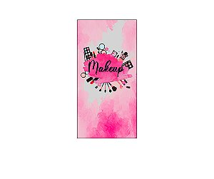 Painel De Festa Vertical 1,00 x 2,00 - Maquiagem Makeup Rosa 001
