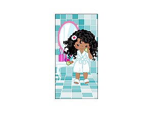 Painel De Festa Vertical 1,00 x 2,00 - Menina Cute Dia de Spa 006