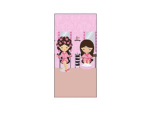 Painel De Festa Vertical 1,00 x 2,00 - Salão de Beleza Rosa 008