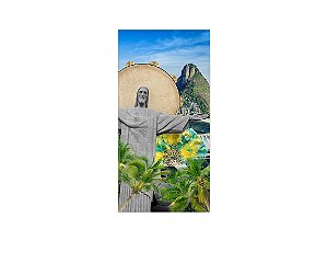 Painel De Festa Vertical 1,00 x 2,00 - Rio de Janeiro Cristo Redentor 006
