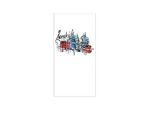 Painel De Festa Vertical 1,00 x 2,00 - Volta ao Mundo Londres Ilustração 015