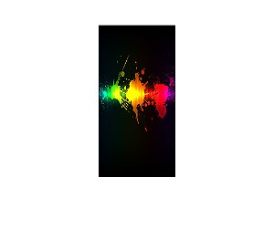 Painel De Festa Vertical 1,00 x 2,00 - Frequência Musica Efeito Neon 004