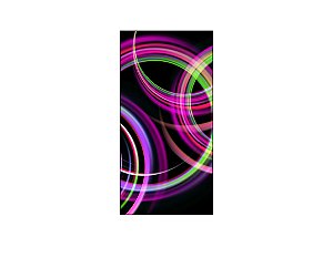 Painel De Festa Vertical 1,00 x 2,00 - Circulos Pink e Verde Efeito Neon 016