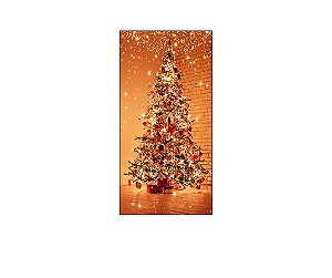 Painel De Festa Vertical 1,00 x 2,00 - Árvore de Natal Efeito Brilhos 006