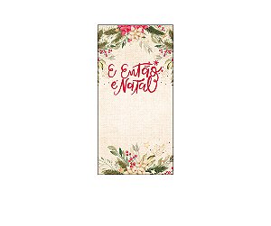 Painel De Festa Vertical 1,00 x 2,00 - Então é Natal Folhagens 031