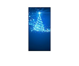 Painel De Festa Vertical 1,00 x 2,00 - Árvore de Natal Azul Efeito Iluminada 032