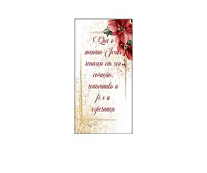 Painel De Festa Vertical 1,00 x 2,00 - Natal Folhagens Efeito Glitter 040