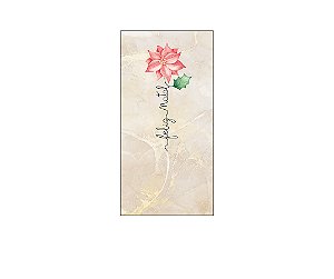 Painel De Festa Vertical 1,00 x 2,00 - Feliz Natal Aquarela Poinsétia 045