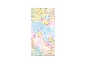 Painel De Festa Vertical 1,00 x 2,00 - Estrelas com Efeito Glitter 019