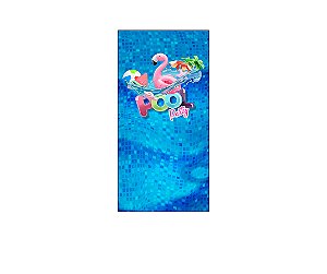 Painel De Festa Vertical 1,00 x 2,00 - Pool Party Flamingo 008