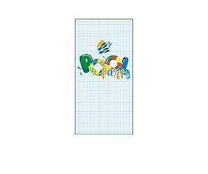 Painel De Festa Vertical 1,00 x 2,00 - Pool Party Piscina Quadriculada 010