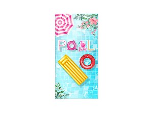 Painel De Festa Vertical 1,00 x 2,00 - Pool Party Piscina E Frutas 017
