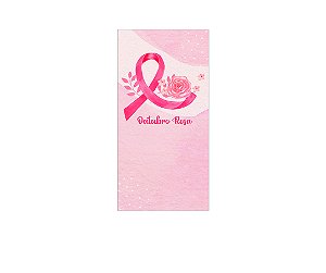 Painel De Festa Vertical 1,00 x 2,00 - Outubro Rosa com Flores 012