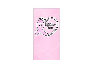 Painel De Festa Vertical 1,00 x 2,00 - Outubro Rosa Delicado com Coração 013