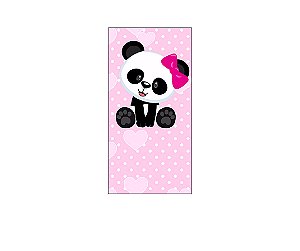 Painel De Festa Vertical 1,00 x 2,00 - Panda Baby Rosa 003