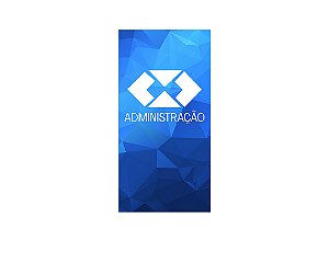Painel De Festa Vertical 1,00 x 2,00 - Profissão Administração Efeito Geométrico Azul 010