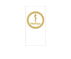 Painel De Festa Vertical 1,00 x 2,00 - Profissão Odontologia Dourado 015
