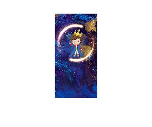 Painel De Festa Vertical 1,00 x 2,00 - Pequeno Príncipe Azul Estrelas 007
