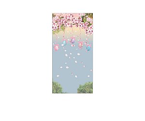 Painel De Festa Vertical 1,00 x 2,00 - Páscoa Flores Ovos 026