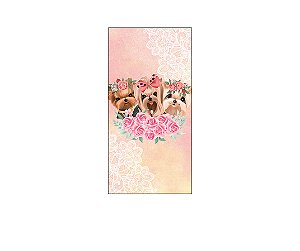 Painel De Festa Vertical 1,00 x 2,00 - Petz Cachorrinhas Aquarela 003