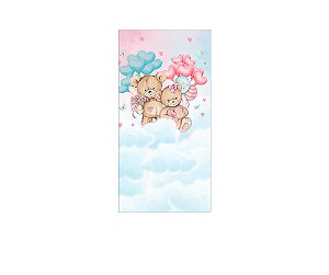 Painel De Festa Vertical 1,00 x 2,00 -  Revelação Ursinhos Cute 019