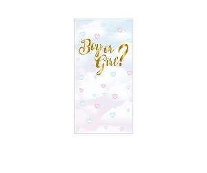 Painel De Festa Vertical 1,00 x 2,00 -  Revelação Dourado 021