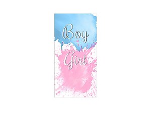 Painel De Festa Vertical 1,00 x 2,00 -  Revelação Boy or Girl Manchas 023