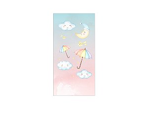 Painel De Festa Vertical 1,00 x 2,00 - Chuva de Amor Cute 031