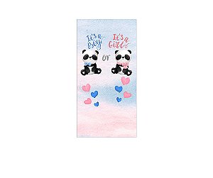 Painel De Festa Vertical 1,00 x 2,00 - Chá Revelação Panda 044