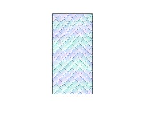 Painel De Festa Vertical 1,00 x 2,00 -  Sereia Escamas 001