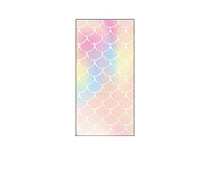 Painel De Festa Vertical 1,00 x 2,00 - Cauda Escamas Sereia Candy 011