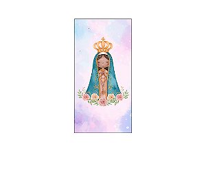 Painel De Festa Vertical 1,00 x 2,00 - Nossa Senhora Aparecida Santa Aquarela 009