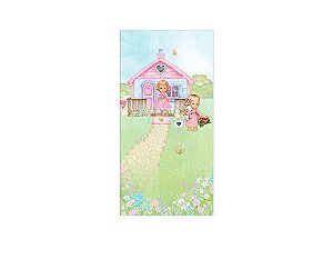Painel De Festa Vertical 1,00 x 2,00 - Jardim Casinha de Bonecas 014